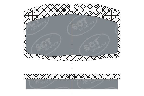 SCT GERMANY Комплект тормозных колодок, дисковый тормоз SP 105 PR
